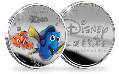 La frappe en argent sous licence officielle DISNEY™: « Le monde de Nemo »