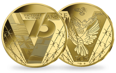Monnaie de 50€ 1/4 once Or  « Victoire Paix » France 2020