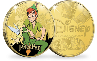 La frappe dorée à l'or pur Classiques Disney «Peter Pan» 