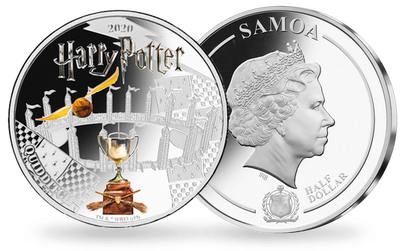 Monnaie officielle argentée et colorisée «Harry Potter- Quidditch » 2020