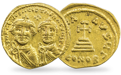 Monnaie byzantine en or « Héraclius et Constantin III »