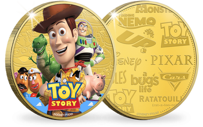 Frappe officielle colorisée & dorée à l'or pur «Disney - Pixar: Toy Story»