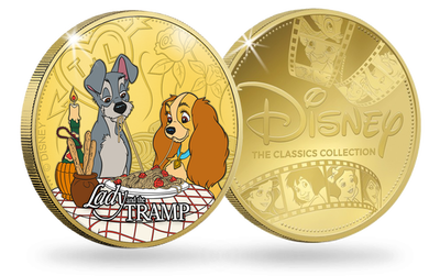 La frappe dorée à l'or pur Classiques Disney «La Belle et le Clochard»