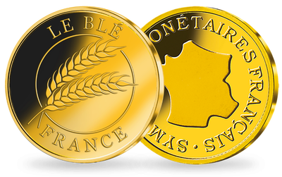 Frappe en or Les symboles monétaire - Le Blé