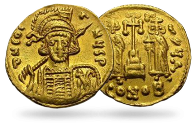 Monnaie byzantine en or « Solidus Constantin IV »