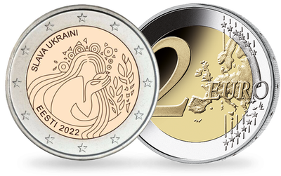Monnaie de 2 Euros « Paix en Ukraine » Estonie 2022