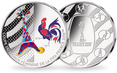 Frappe en argent massif Coupe du Monde féminine de la Fifa, France 2019™ « Pays hôte France »