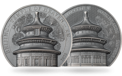 Monnaie 3D en argent pur « Le Temple du Ciel » 2023