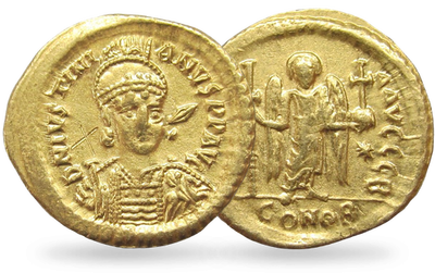 Monnaie byzantine en or « Justinien Ier »