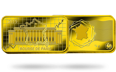 Lingot en or pur «La Bourse de Paris»