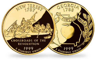 Set de 2 Quarter Dollars: «New Jersey» et «Georgie»