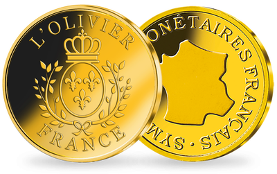Frappe en or Les symboles monétaire - L'Olivier