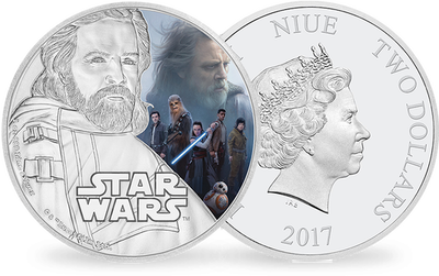 Monnaie de 2 Dollars argent pur Star Wars «Les derniers Jedi» Niue 2017