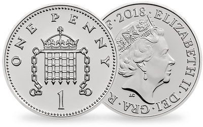 En honneur à la naissance du troisième bébé royal : la monnaie 1 penny argent Grande Bretagne 2018