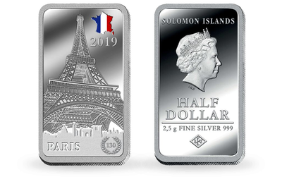 La monnaie-lingot en argent pur « Tour Eiffel »