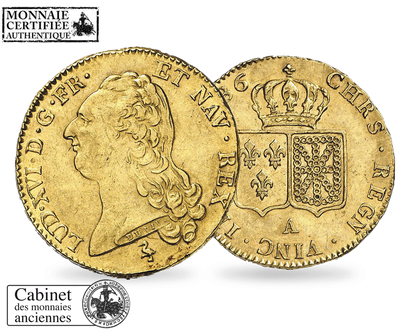 Monnaie ancienne or Double-Louis « Louis XVI - à la tête nue »
