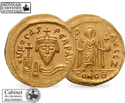 Monnaie byzantine en or « Solidus Phocas »