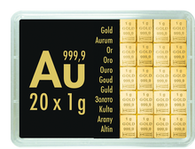 L'investissement parfait : tablette lingots d'or 20 x 1 g