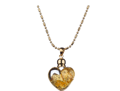 Collier « Coeur Feuille d’or »