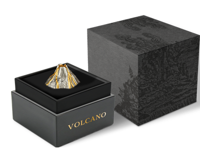 Monnaie 3D en argent « Le volcan »