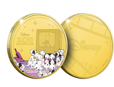 Frappe dorée à l'or pur Classiques Disney «Les 101 Dalmatiens»