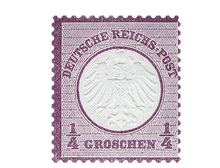 Die erste Briefmarke des Deutschen Kaisserreiches