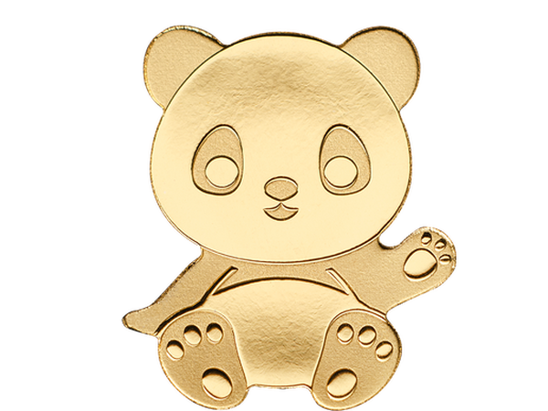 Der Panda in reinstem Gold (999,9/1000)
