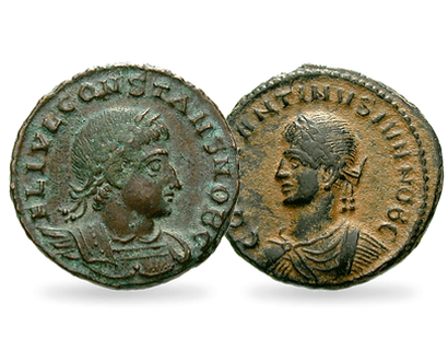 Un set inédit de 2 authentiques monnaies romaines