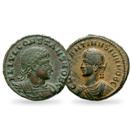 Bild: Un set inédit de 2 authentiques monnaies romaines