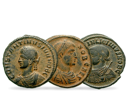 Set de monnaies romaines « Trois Césars »