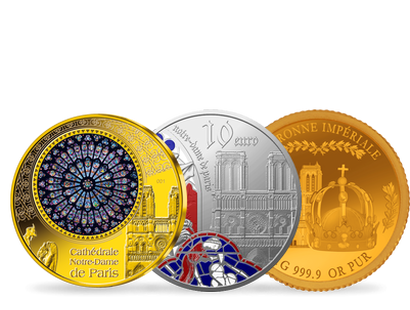 Des monnaies, frappes et lingots en l'honneur de la Cathédrale Notre-Dame de Paris 