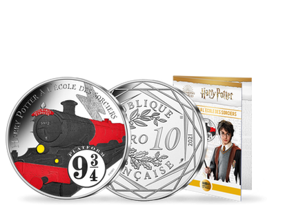 Monnaie officielle de 10 Euros en argent «Harry Potter à l'école des sorciers  2/18» 2021