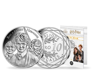 Monnaie officielle de 10 Euros en argent « Ron, Harry, Hermione 9/18 » 2021