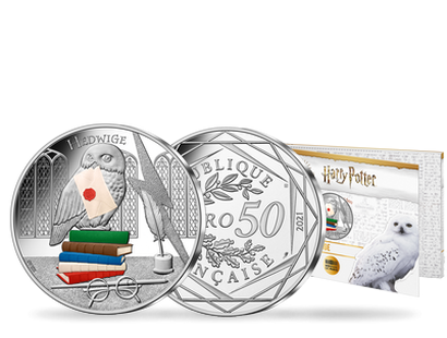 Monnaie officielle de 50 Euros en argent «Harry Potter : Chouette Hedwige 4/4» 2021