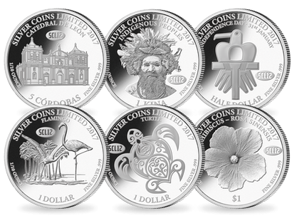 Le set de 6 monnaies en argent des îles paradisiaques "Silver Limited Edition" 