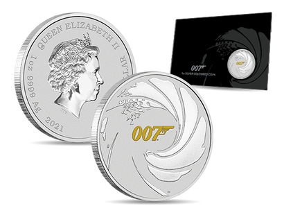 Monnaie d'1 once d'argent le plus pur « James Bond » 2021