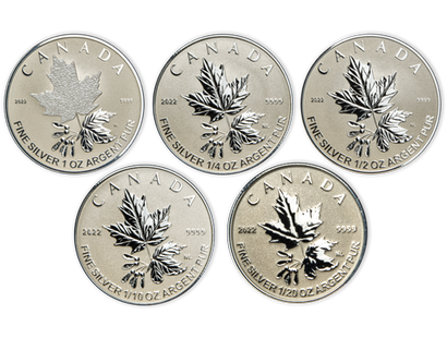 Kanada's Silber Maple Leaf Komplett-Set "Diamant Diadem" 2022