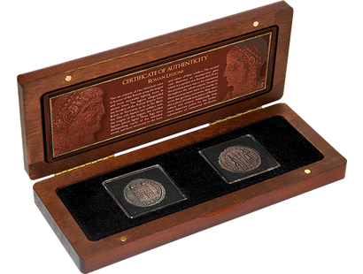 2er-Set Legionärsmünzen aus dem alten Rom