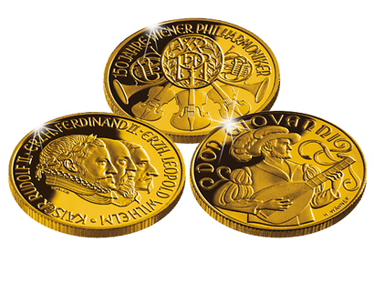 Österreichs erste 500-Schilling-Goldmünzen in einem Set vereint