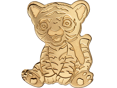 Gedenkmünze ''Tiger'' aus reinstem Gold (999,9/1000) 