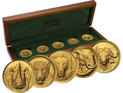 5er-Goldmünzen-Set "The Big Five" aus Afrika