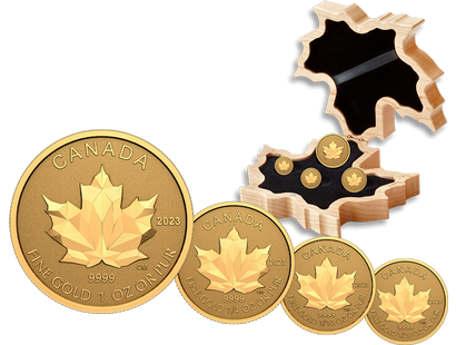 Kanadas "Gold Maple Leaf" Komplettsatz in Facetten-Prägung 2023