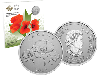 5-Dollar-Silbermünze "Mohnblume" aus Kanada