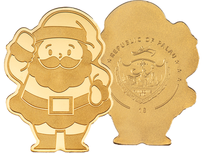 Shape-Münze "Weihnachtsmann" aus reinstem Gold