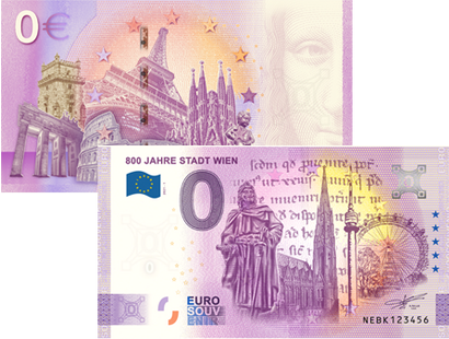 0-Euro-Schein "800 Jahre Stadtrecht Wien"
