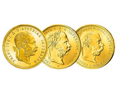 3er Set "3 Goldwährungen von Kaiser Franz Joseph"