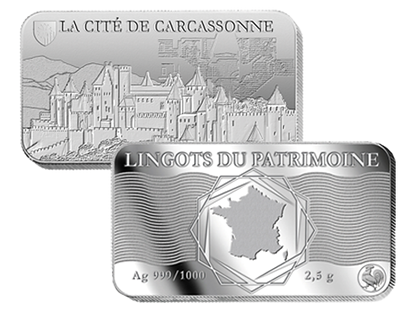 Lingot en argent pur "La Cité de Carcassonne"