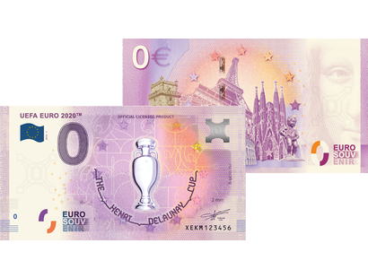 Billet Souvenir 0 Euros «UEFA 2020 - Trophée officiel»