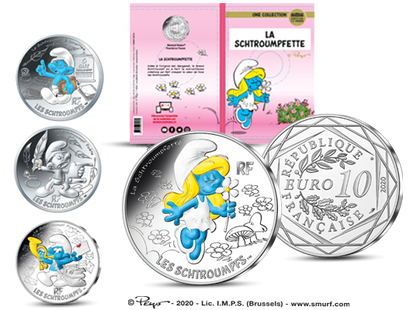 Schtroumpfissime ! La collection des 10€ officielles argent « Les Schtroumpfs » France 2020