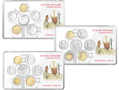Kursmünzen-Sätze ''Papst Johannes Paul II.'' von 1979-2001